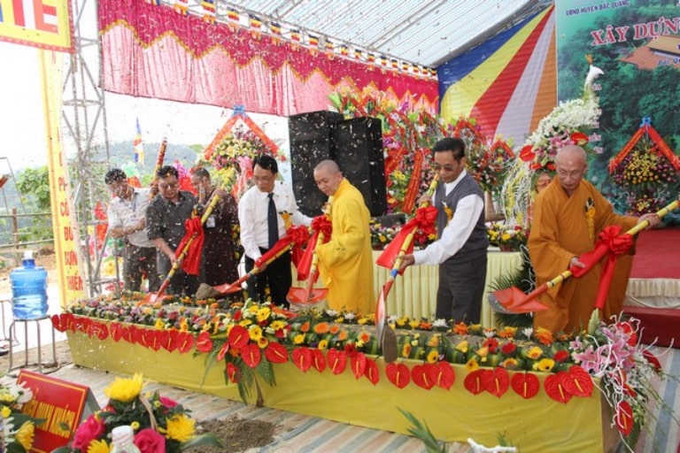 Lễ khởi công xây dựng và tôn tạo lại chùa Thiên Ân Hà Giang năm 2015