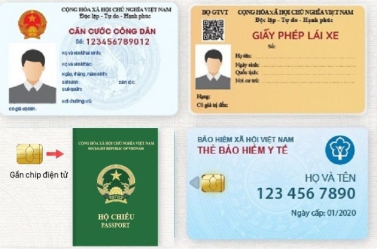 Căn cước công dân, giấy phép lái xe và hộ chiếu là những giấy tờ tùy thân cần thiết